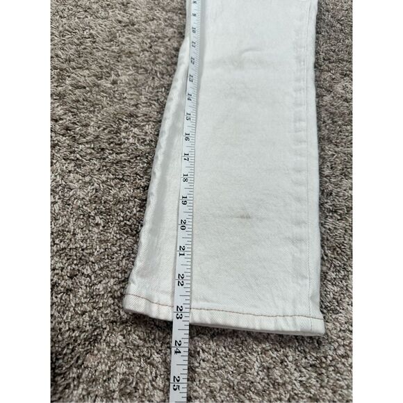 Madewell Slim Demi-Boot Jeans Cream Off White Vintage Canvas Ankle Bootcut 25P - Picture 13 of 15